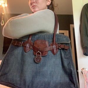 Miu Miu denim tote